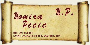 Momira Pecić vizit kartica